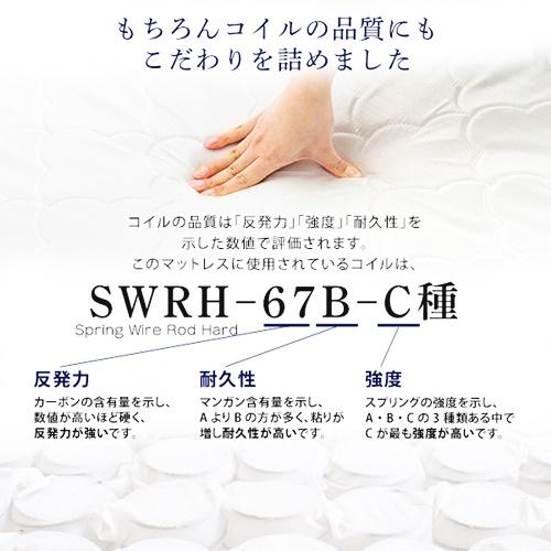 ポケットコイルマットレス スリムシングルサイズ ホワイト ブラック マットレスのみ マットレス単品 圧縮ロール梱包 |  | 08