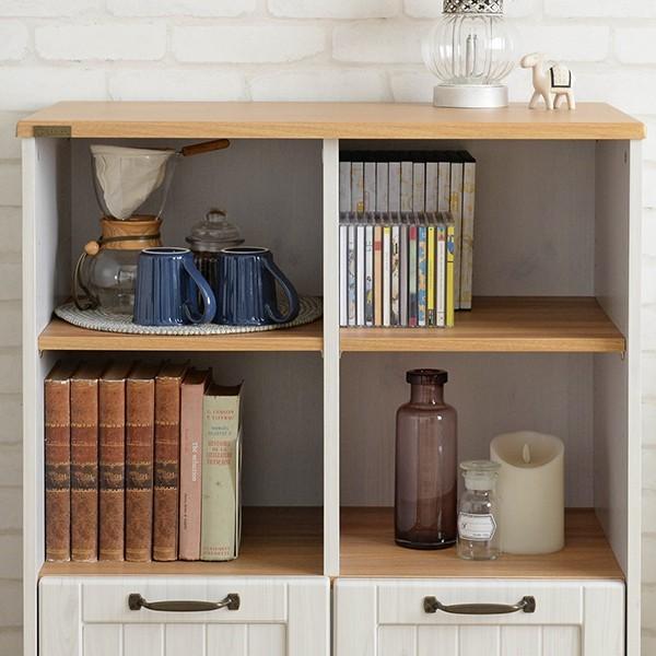 ラックシェルフ 幅72cm 脚付き リビングボード 収納 サイドボード リビングキャビネット BILY バイリー 本棚 電話台 ファックス台 収納棚 キッチン収納 |  | 03