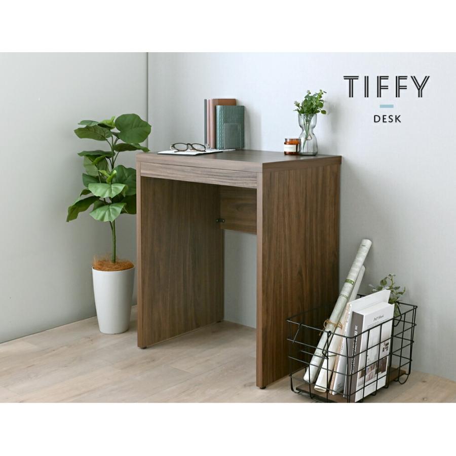 デスク 60cm幅 スマート木製 スタイリッシュ モダン TIFFY パソコンデスク 勉強机 ワークデスク 1人暮らし シック 作業台 メイク台 在宅勤務 リモートワーク |  | 01