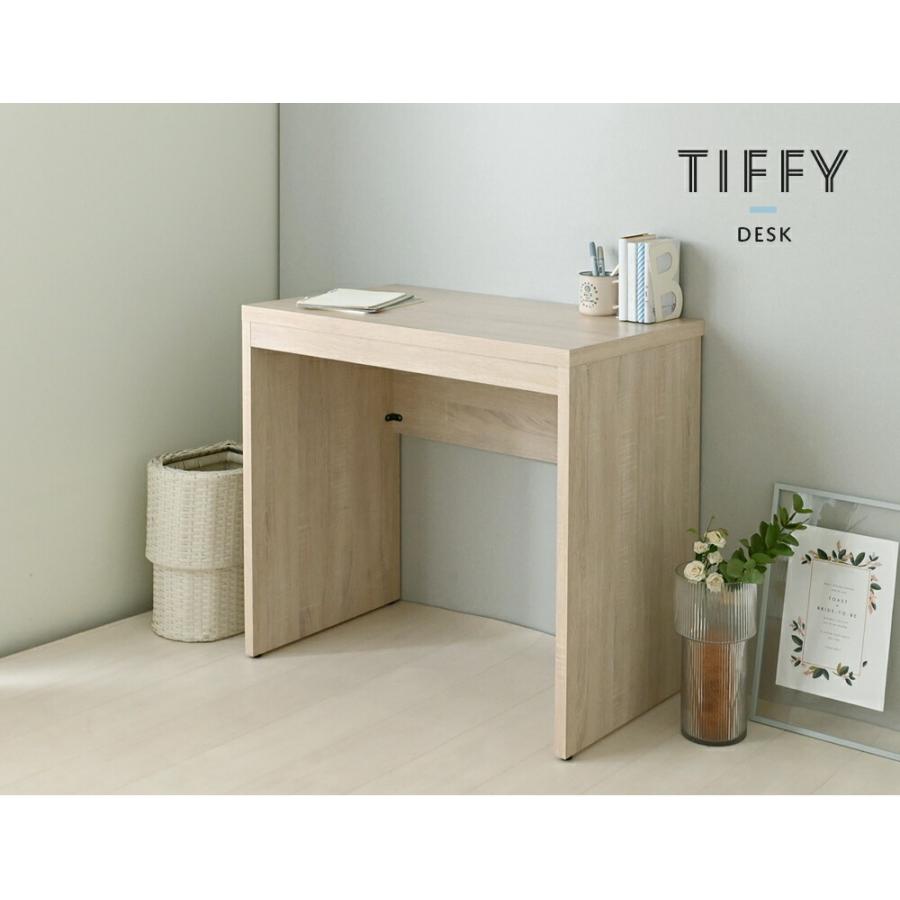 デスク 80cm幅 スマート木製 スタイリッシュ モダン TIFFY パソコンデスク 勉強机 ワークデスク 1人暮らし シック 作業台 メイク台 在宅勤務 リモートワーク |  | 01