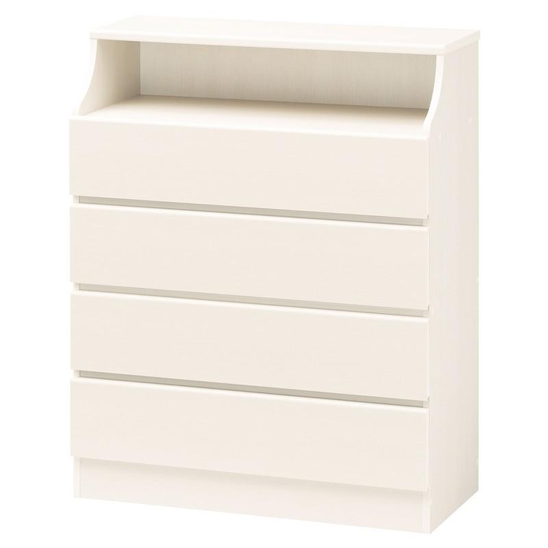 チェスト4段 幅90cm 小物収納 衣装収納 引き出し 収納付き 大容量 木製 チェスカ タンス リビング収納 キッチン収納 飾り棚 収納棚 | 