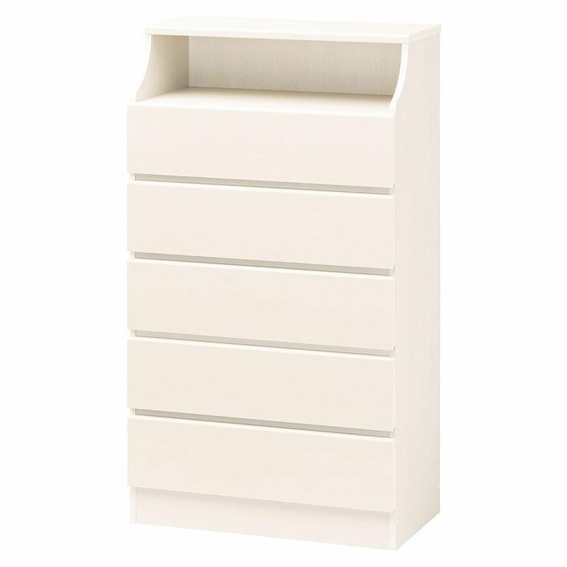 チェスト5段 幅75cm 小物収納 衣装収納 洋服収納 引き出し 収納付き 木製 チェスカ タンス リビング収納 キッチン収納 飾り棚 収納棚 | 