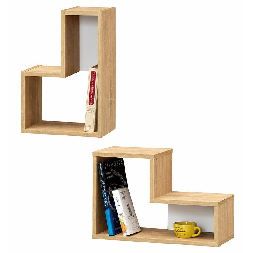 パズルラック Ｌ字ラック オープンラック ディスプレイラック オープンシェルフ 本棚 書棚 収納 コビナス マガジンラック 棚 木製 |  | 03