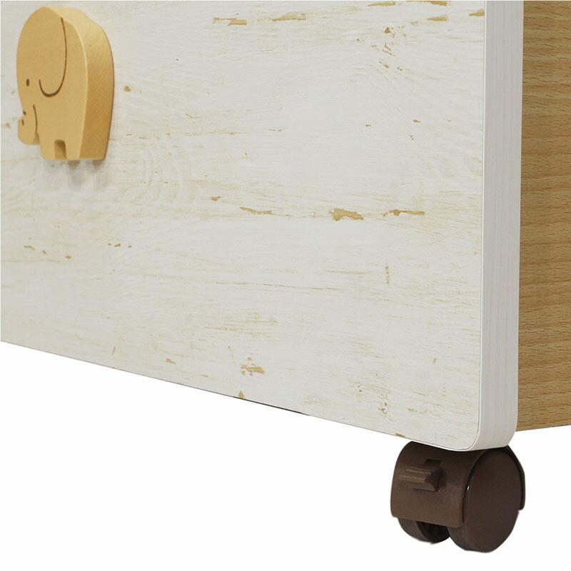 絵本棚 木製 絵本だな 絵本ラック 絵本 棚 本棚 3段 マガジンラック ディスプレイ おもちゃ箱 キャスター付き スリム ランドキッズ |  | 03