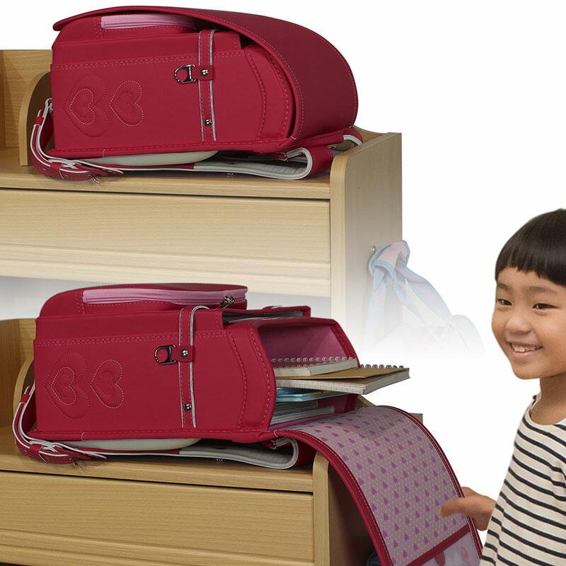 ランドセルラック 浅型タイプ スリム 木製 ランドキッズ 男の子 女の子 子供部屋 収納家具 リビング収納 ランドセル収納 ランドセル ラック 本棚 |  | 03
