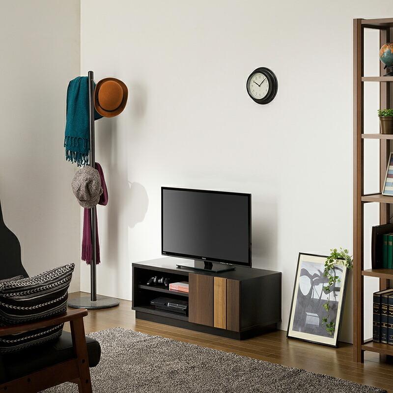 テレビ台 テレビボード ローボード 24インチ 幅60cm テレビステーション 寄木調 ストライプ 小さめ 小さい ティレスタ スライド扉 目隠し |  | 03