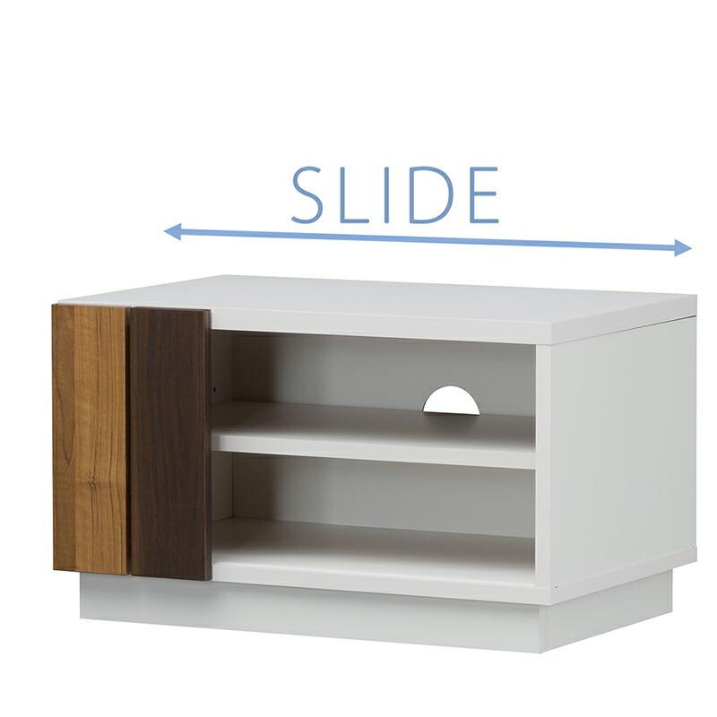 テレビ台 テレビボード ローボード 24インチ 幅60cm テレビステーション 寄木調 ストライプ 小さめ 小さい ティレスタ スライド扉 目隠し |  | 04