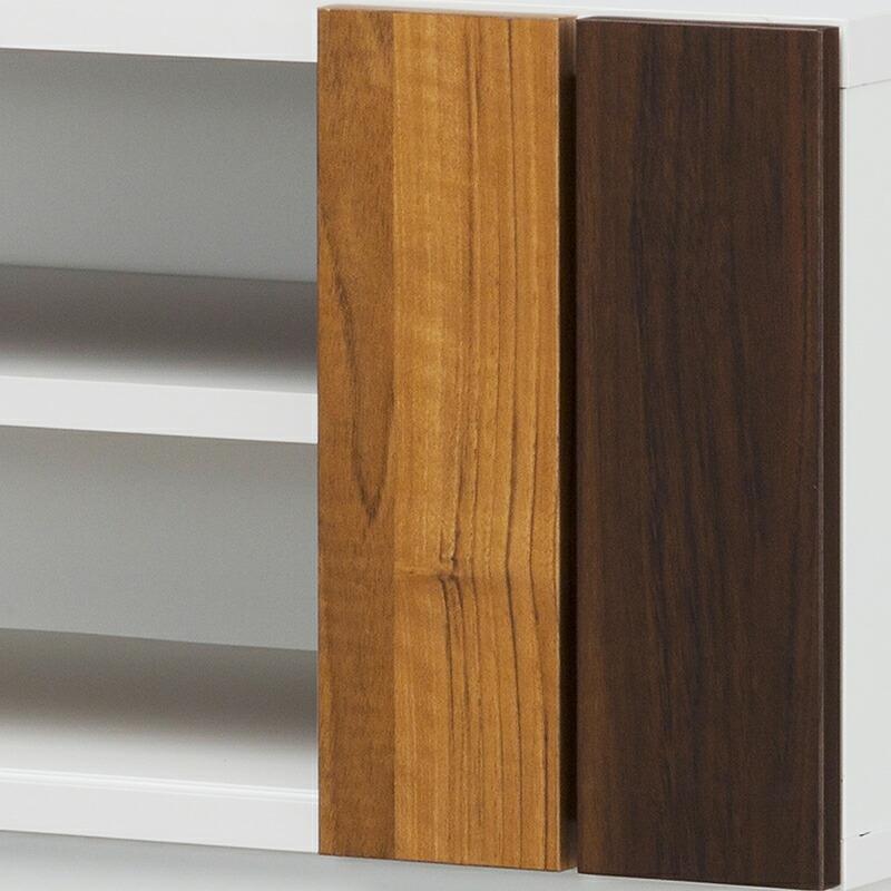 テレビ台 テレビボード ローボード 24インチ 幅60cm テレビステーション 寄木調 ストライプ 小さめ 小さい ティレスタ スライド扉 目隠し |  | 05