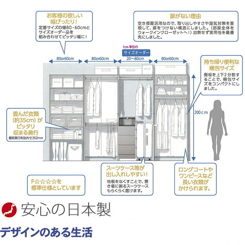 壁面収納 フリーラック オープンラック 幅80cm ディスプレイラック オープンシェルフ ポルターレクローク 収納棚 クローゼット リビング収納 |  | 03