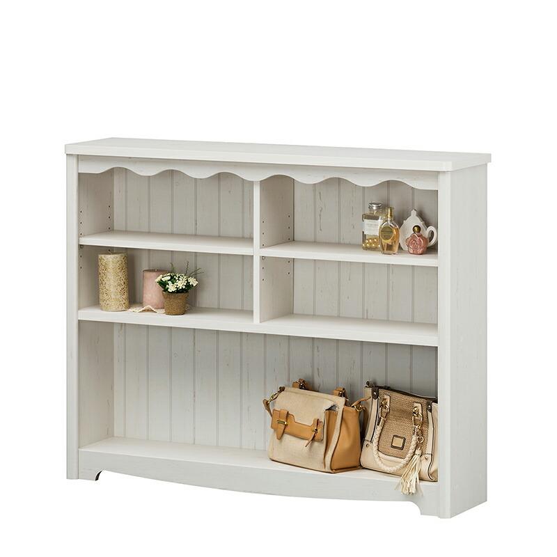 オープンラック フリーラック 約幅110cm エレガント シャビー 大人女子 モンシェリーヌ 本棚 飾り棚 ディスプレイ ラック スリム リビング収納 | 