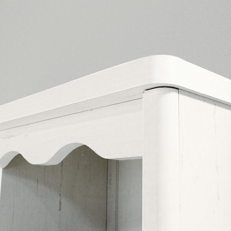 オープンラック フリーラック 約幅110cm エレガント シャビー 大人女子 モンシェリーヌ 本棚 飾り棚 ディスプレイ ラック スリム リビング収納 |  | 03