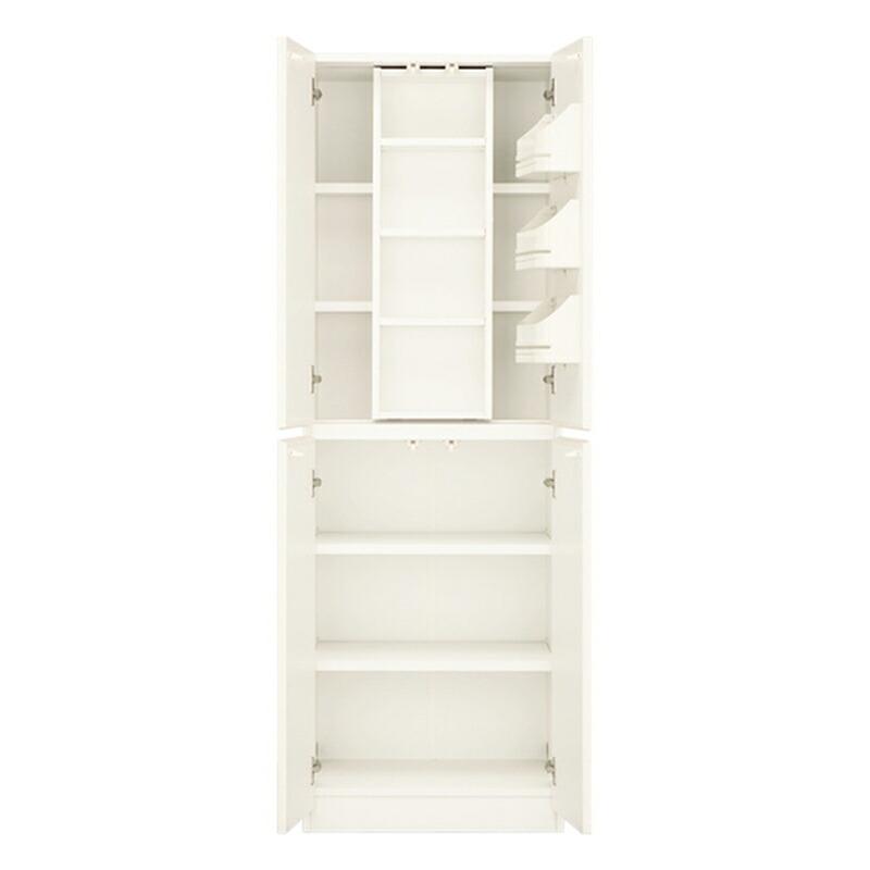 壁面収納 キャビネット スライド棚付き 扉付き 本棚 文庫本 コミック CD 幅60cm スリム ポルターレ 収納棚 リビング収納 大容量 木製 |  | 01