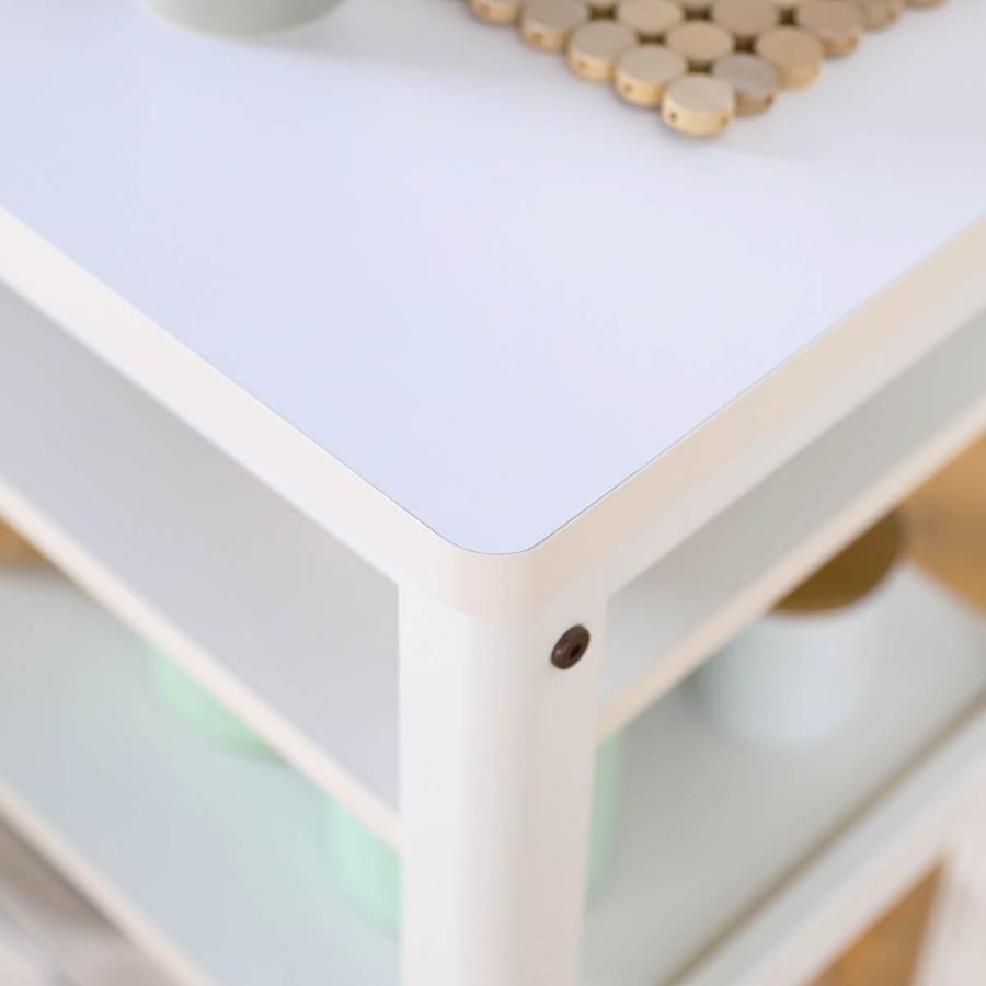 キッチンワゴン キャスター付き 天板 スリム 炊飯器 北欧 可動棚 作業台 隙間 リビング キッチンラック 収納 配膳ワゴン ホワイト セシルナ [CEC-7540WA WH] |  | 02