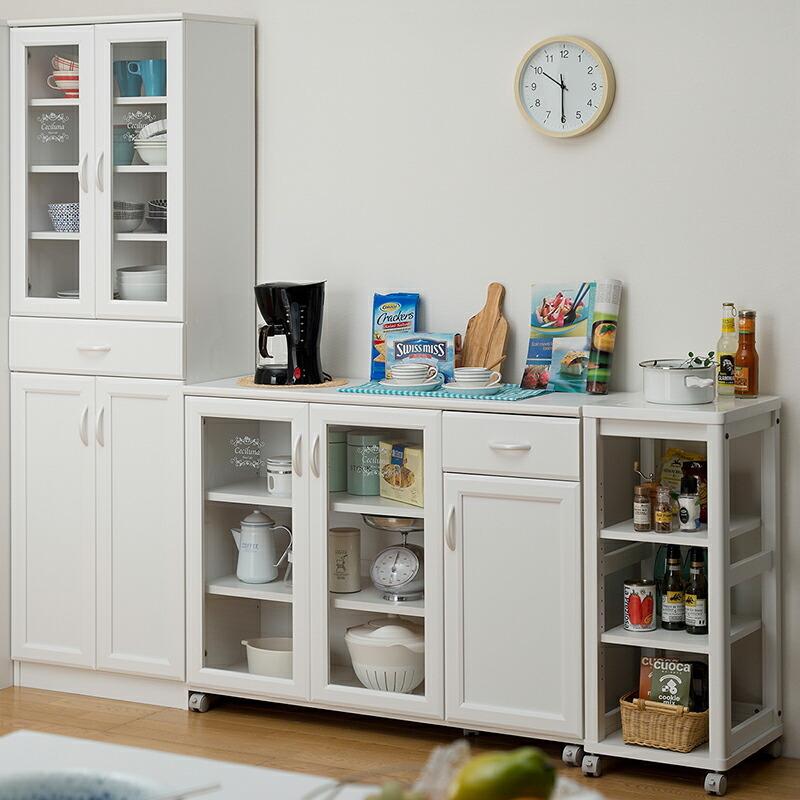 ワゴン カウンターワゴン キッチンワゴン キャスター付き キッチン収納 収納家具 セシルナ 作業台 キッチンストッカー キッチンカウンター |  | 01