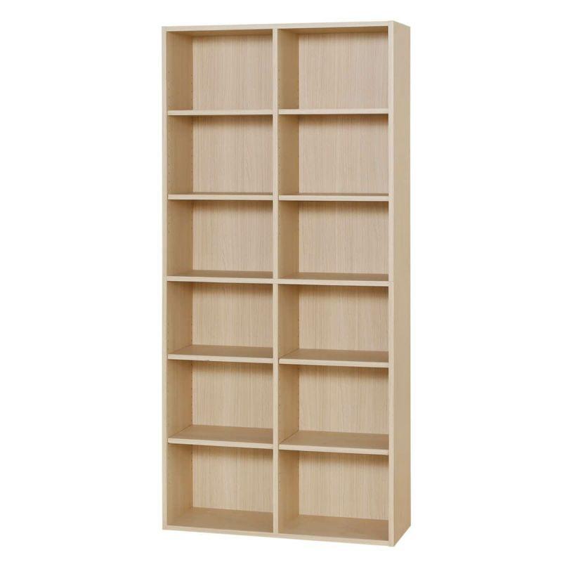 フリーラック オープンラック 本棚 シェルフ 北欧 スリム 木製 木目 収納棚 ディスプレイ 書棚 書斎 シンプル ナチュラルブラウン フルニコ [FUL-1885NA] | 