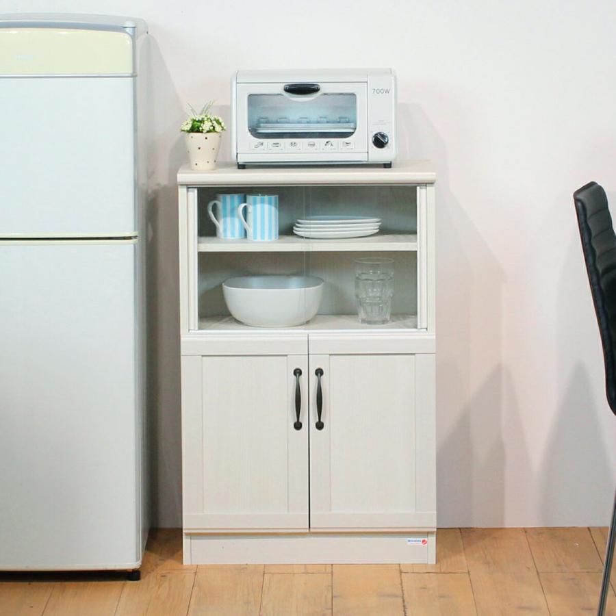 ミニカップボード 食器棚 ガラス引き戸 ミニ食器棚 ロータイプ キッチン収納 レンジ台 チェローネ キッチンボード スリム 収納家具 |  | 05