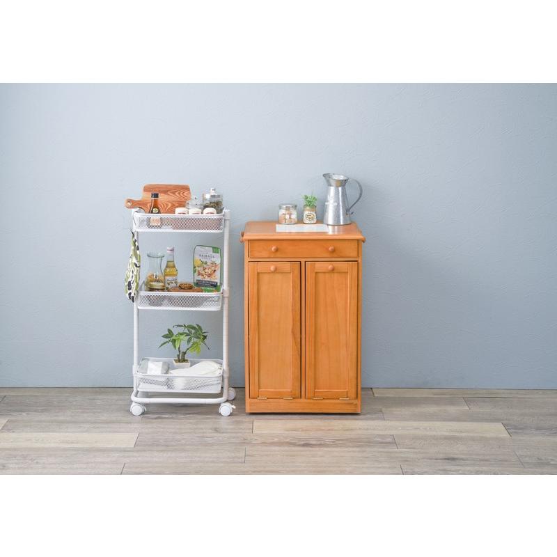 トローリーワゴン キッチンワゴン キャスター付き 3段 バスケット スリム リビング サニタリー プランター台 飾り棚 収納棚 KR-3365 |  | 04