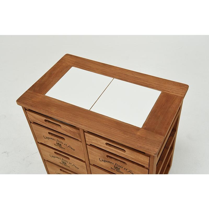 キッチンストッカー キャスター付き 野菜ストッカー キッチン収納 収納棚 リビング 桐 木製 キッチンカウンター MUD-6735LBR |  | 01