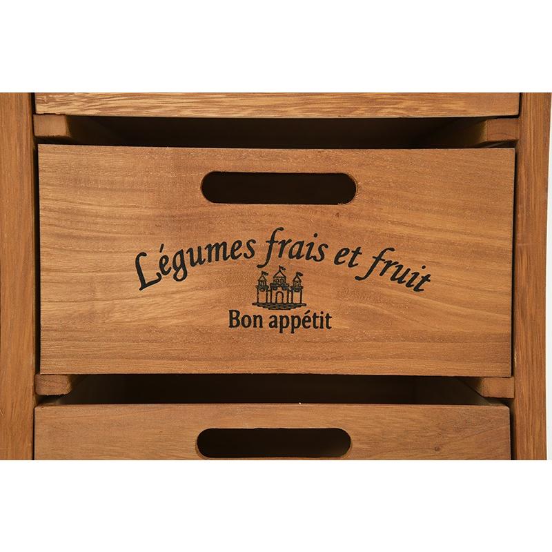 キッチンストッカー キャスター付き 野菜ストッカー キッチン収納 収納棚 リビング 桐 木製 キッチンカウンター MUD-6735LBR |  | 02