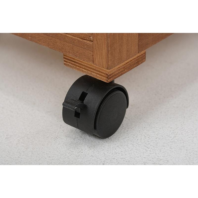 キッチンストッカー キャスター付き 野菜ストッカー キッチン収納 収納棚 リビング 桐 木製 キッチンカウンター MUD-6735LBR |  | 04