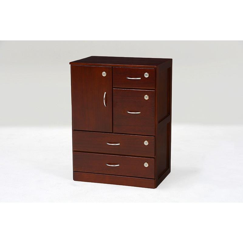 チェスト 木製 鍵付き 引き出し 収納 洋服タンス リビングチェスト 収納棚 桐チェスト ブラウン MCH-6295BR |  | 01