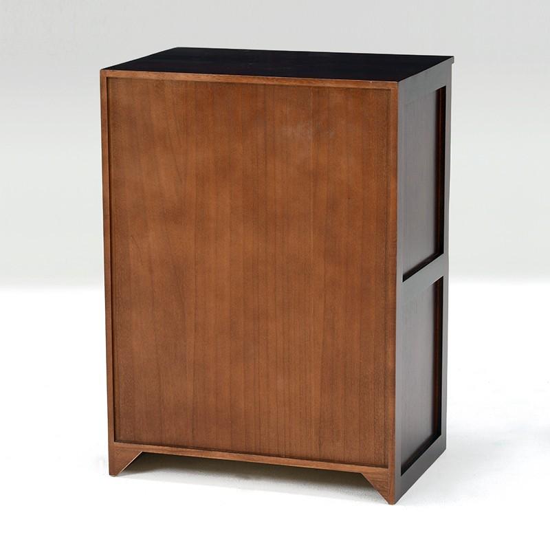 チェスト 木製 鍵付き 引き出し 収納 洋服タンス リビングチェスト 収納棚 桐チェスト ブラウン MCH-6295BR |  | 03