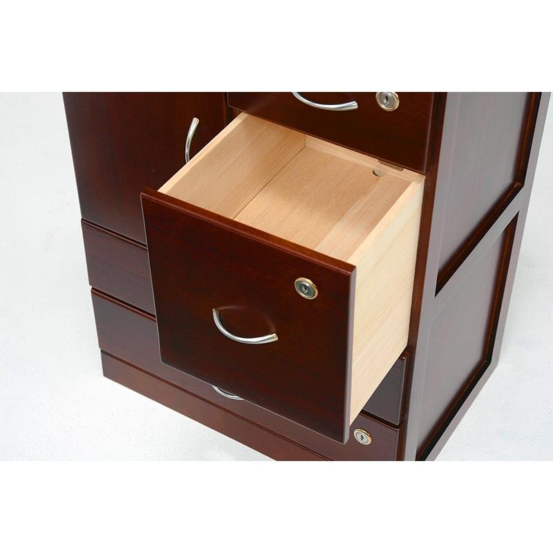 チェスト 木製 鍵付き 引き出し 収納 洋服タンス リビングチェスト 収納棚 桐チェスト ブラウン MCH-6295BR |  | 04