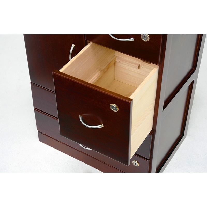 チェスト 木製 鍵付き 引き出し 収納 洋服タンス リビングチェスト 収納棚 桐チェスト ブラウン MCH-6295BR |  | 05