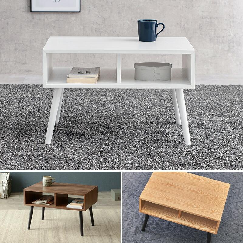 テーブル 幅60cm ローテーブル センタテーブル リビングテーブル テレビ台 小さい コンパクト 机 作業台 収納棚 MT-6480 |  | 12