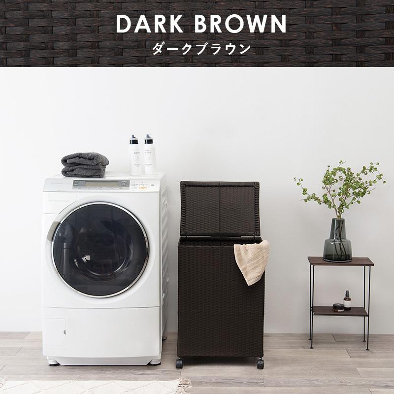 収納ボックス キャスター付 ランドリーボックス ランドリー収納 通気性 ランドリーバスケット 洗濯物 洗濯籠 洗濯ボックス 洗濯かご ラタン調 大容量 ダークブラ |  | 14