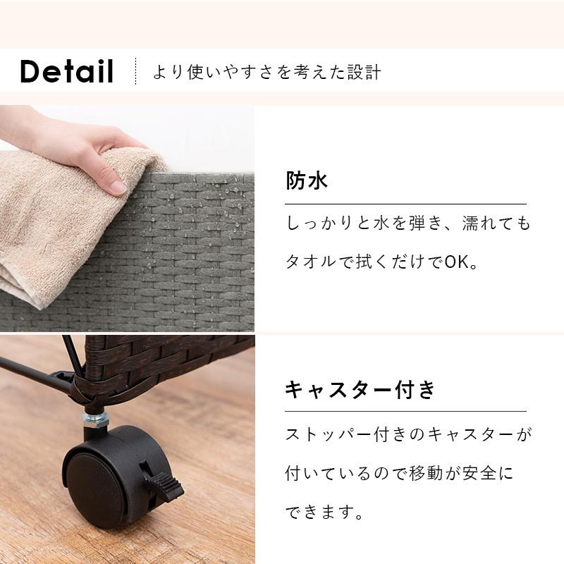 分別ごみ箱ラックダストボックス 分別 おしゃれ キャスター付き 防水 幅26cm ダークブラウン グレー ホワイト 移動式 ゴミ箱 北欧 カントリー キッチン収納 台所 |  | 08