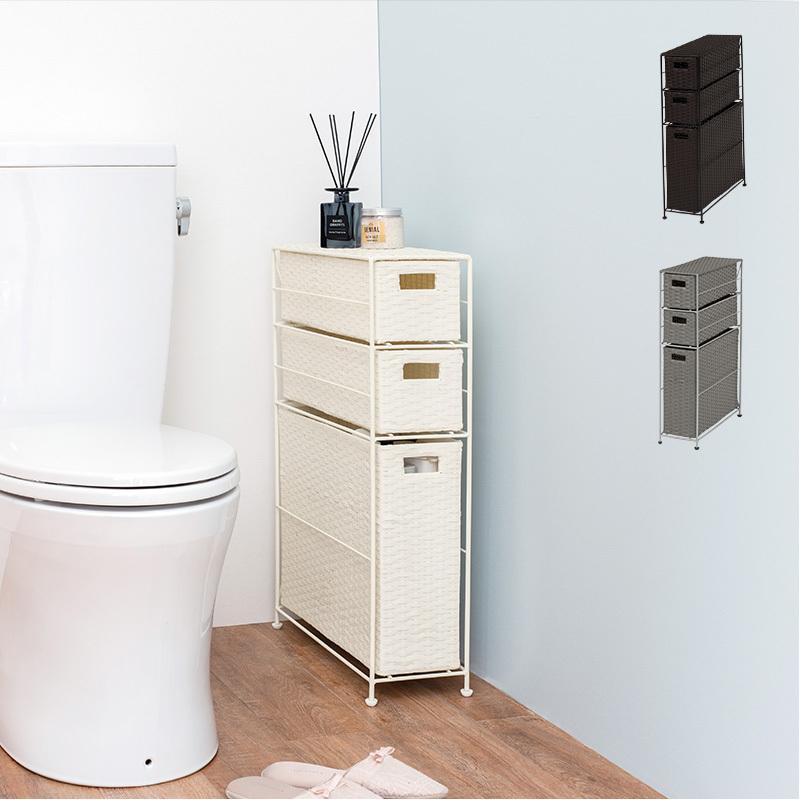 トイレットペーパーホルダー スリム サニタリーラック トイレ収納 すき間収納 ランドリー収納 通気性 ホワイト グレー ダークブラウン おしゃれ シンプル 隙間収 |  | 01