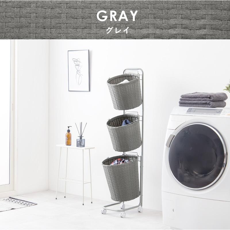 ランドリーラック 丸型 3個タイプ ランドリーバスケット キャスター付き ランドリー収納 洗濯籠 洗濯物収納 ランドリーチェスト 通気性 おしゃれ シンプル 洗濯 |  | 16