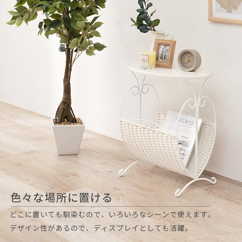 マガジンラック サイドテーブル 収納付き 完成品 おしゃれ ディスプレイラック 飾り棚 花台 ソファー横 ベッド横 雑誌 収納ラック マガジンテーブル |  | 09