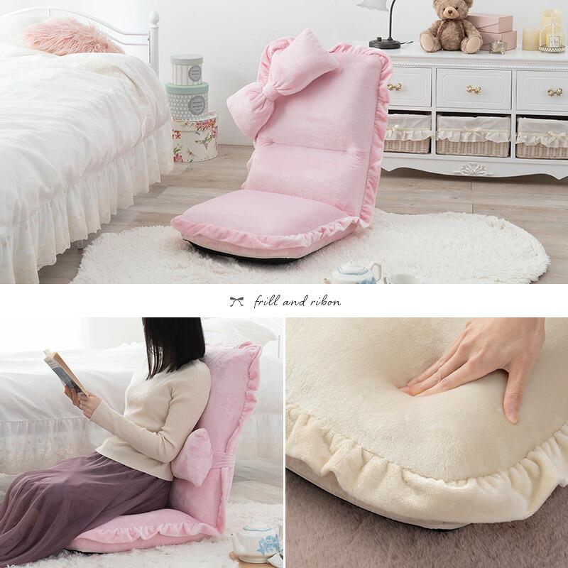 座椅子 おしゃれ 可愛い コンパクト リクライニング もふもふ ローチェア 15cm厚 ハイバック お昼寝マット 座イス こたつ用 1人掛け リビング フロアチェア |  | 03