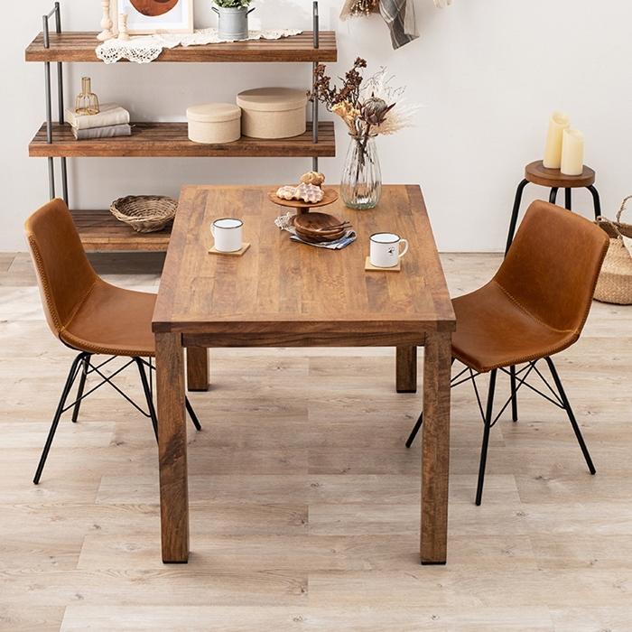 ダイニング３点セット ダイニングテーブルセット 2人掛け コンパクト 木目 カフェ 食卓テーブル イス チェアー 北欧 おしゃれ コンパクト 新婚 |  | 03