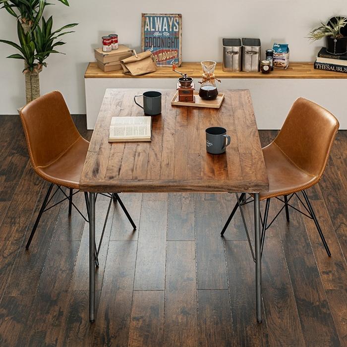 ダイニング３点セット アイアン ダイニングテーブルセット 2人掛け コンパクト 木目 カフェ 食卓テーブル イス チェアー 北欧 おしゃれ コンパクト 新婚 |  | 03