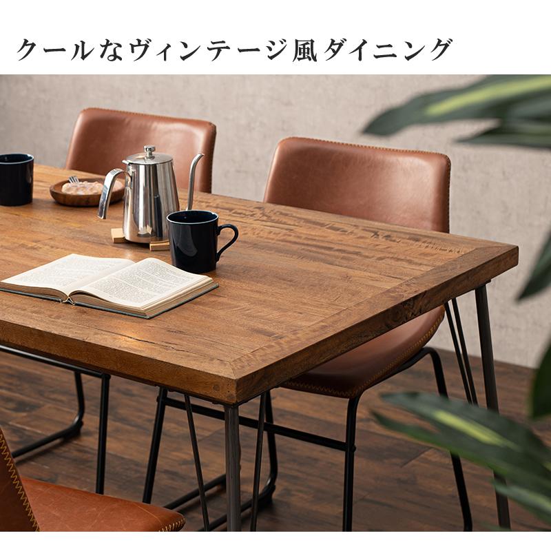 ダイニング５点セット アイアン ダイニングテーブルセット 4人掛け コンパクト 木目 カフェ 食卓テーブル イス チェアー 北欧 おしゃれ コンパクト 新婚 |  | 02