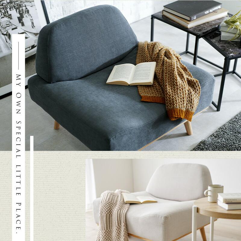 ソファ 一人掛け ソファー おしゃれ ローバック 天然木 木脚 北欧 かわいい ダークグレー エメラルドグリーン マスタードイエロー ホワイトベージュ レスト1P | ブランド登録なし | 03