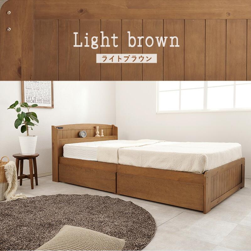 ベッド セミダブルサイズ マットレス付き 引き出し付 すのこベッド 木製 コンセント付 ブラウン ナチュラル ホワイト おしゃれ ポケットコイルマットレスセット | ブランド登録なし | 15
