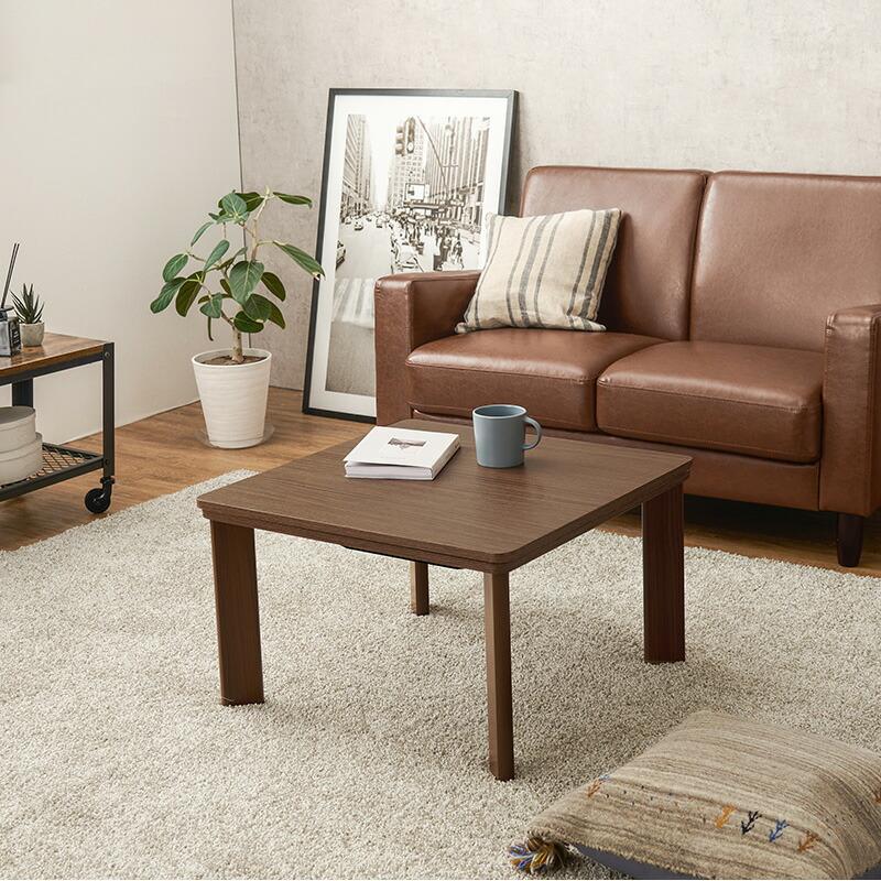 こたつ こたつテーブル 幅60 正方形 リバーシブル カジュアルコタツ コタツテーブル 木目柄 ブラウン おしゃれ シンプル センターテーブル ローテーブル 炬燵 | ブランド登録なし | 14