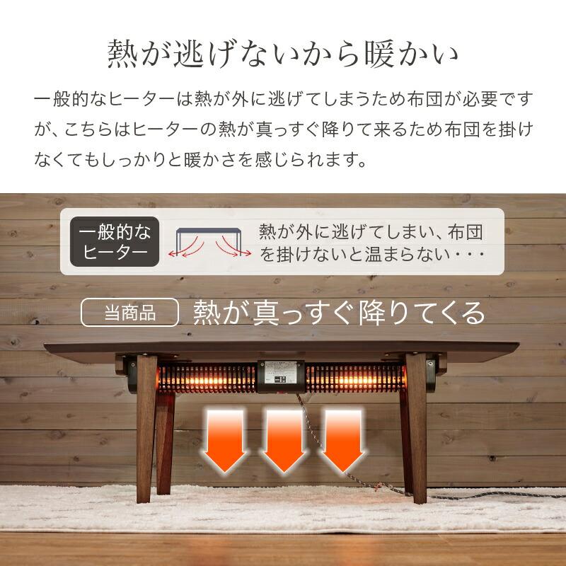 こたつテーブル 布団レス 長方形 ローテーブル センターテーブル おしゃれ 北欧 和モダン 和風 ナチュラル ブラウン リビングテーブル こたつ単品 |  | 15