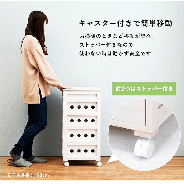 野菜ストッカー キッチンストッカー 木製 タイル天板 幅30 キャスター付き 食品ストッカー 野菜入れ キッチン収納 台所ストッカー 台所収納 おしゃれ ホワイト | ブランド登録なし | 05