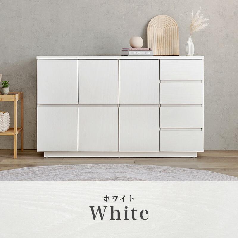 キャビネット サイドラック リビングボード 木製 ダークブラウン ナチュラル ホワイト リビング収納 隠す収納 扉 引出し収納 高級感 北欧 モダン カントリー | ブランド登録なし | 14