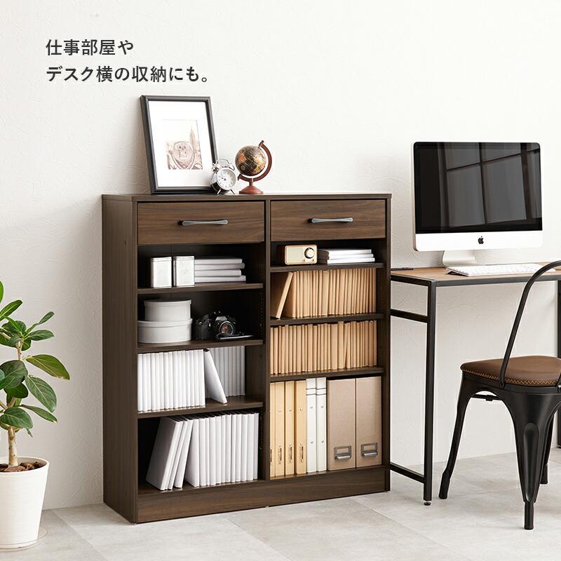 ブックラック 本棚 幅90cm ブックシェルフ 可動棚 飾り棚 ラック 木製 見せる収納 おしゃれ ブラウン ナチュラル ホワイト シンプル 北欧 モダン カントリー | ブランド登録なし | 13