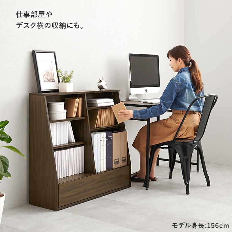 ブックラック 本棚 幅90cm ロータイプ ブックシェルフ 可動棚 飾り棚 ラック 木製 見せる収納 ブラウン ナチュラル ホワイト シンプル 北欧 モダン カントリー | ブランド登録なし | 13