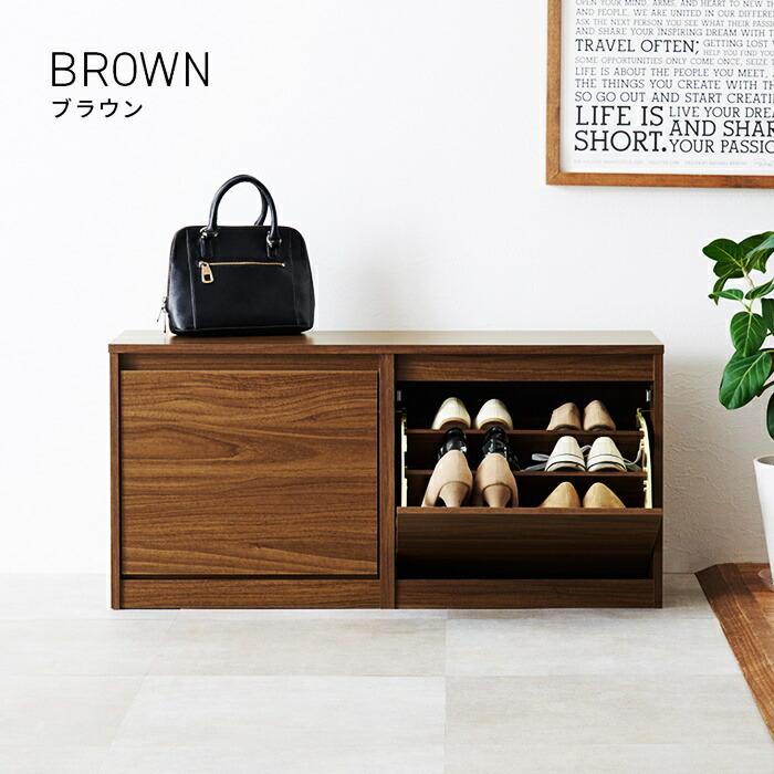 玄関ベンチ シューズボックス 幅95cm 収納ベンチ シューズベンチ 木製 腰掛け 靴箱 収納付きベンチ 下駄箱 シューズケース 靴入れ ブラウン ナチュラル ひとり暮 | ブランド登録なし | 16