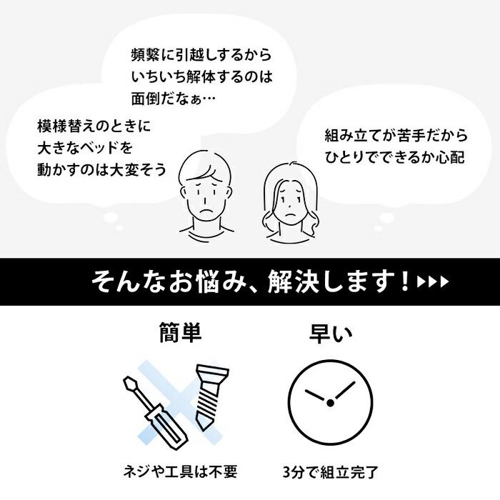 組立簡単 シングルベッド すのこベッド ヘッドレス コンパクト 省スペース 木製 シングルサイズ ナチュラル ブラウン 高さ調整 高さ調節 通気性 ナチュラルテイ | ブランド登録なし | 03