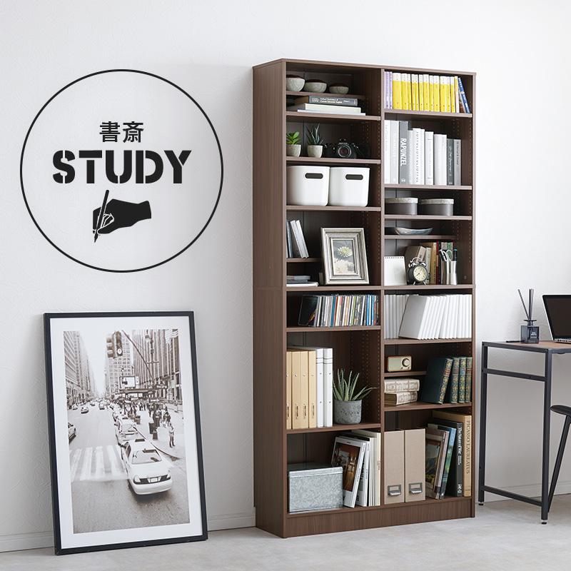 本棚 幅90cm 高さ188cm ブックシェルフ ブックラック 木製 グレー ブラウン ホワイト ナチュラル 可動棚 大容量 コミック 漫画 ハイタイプ 木目 ひとり暮らし | ブランド登録なし | 13