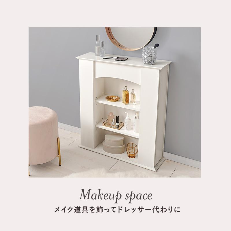 マントルピース 3段 飾り棚 見せる収納 キャビネット コンソール サイドラック リビング収納 オープンラック オープン収納 リビングラック サイドボード 木製 | ブランド登録なし | 05